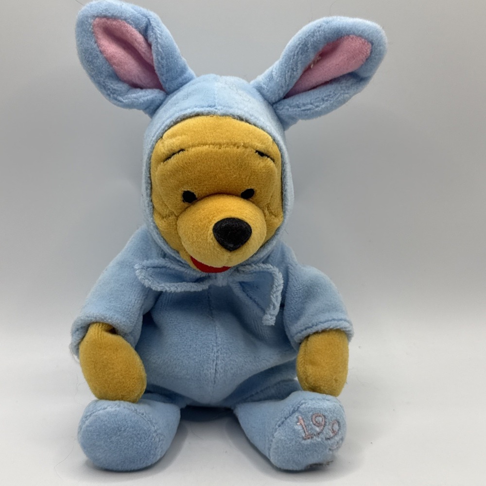 Vintage 1999 Disney Easter Bunny Pooh Plush Toy Winnie the Pooh!